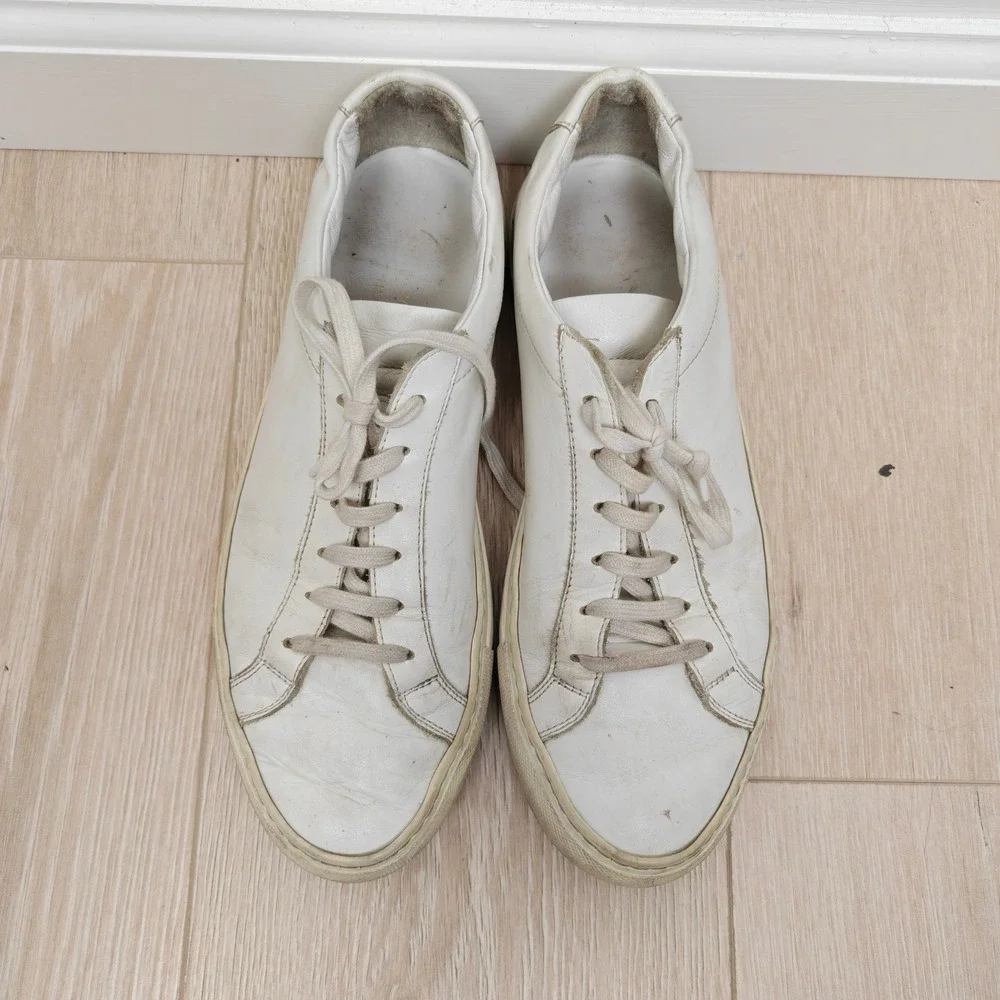 Common Projects Womens Original Achilles Low Sneaker 39 White Leather Minimalist